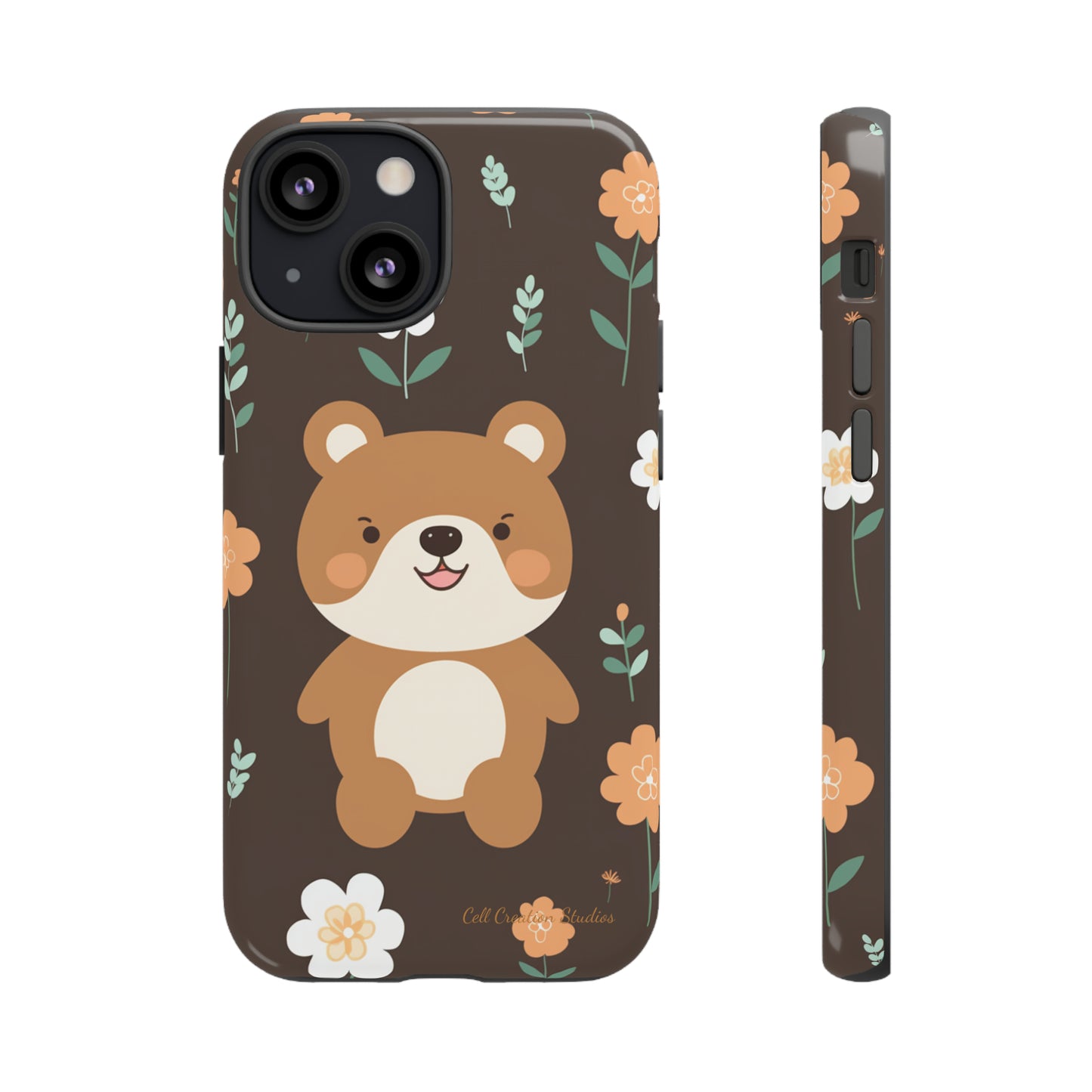 "Floral Bear Elegance" -Tough Phone Cases