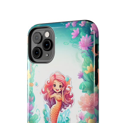 "Pink Seaflower Mermaid" -Tough iPhone Cases