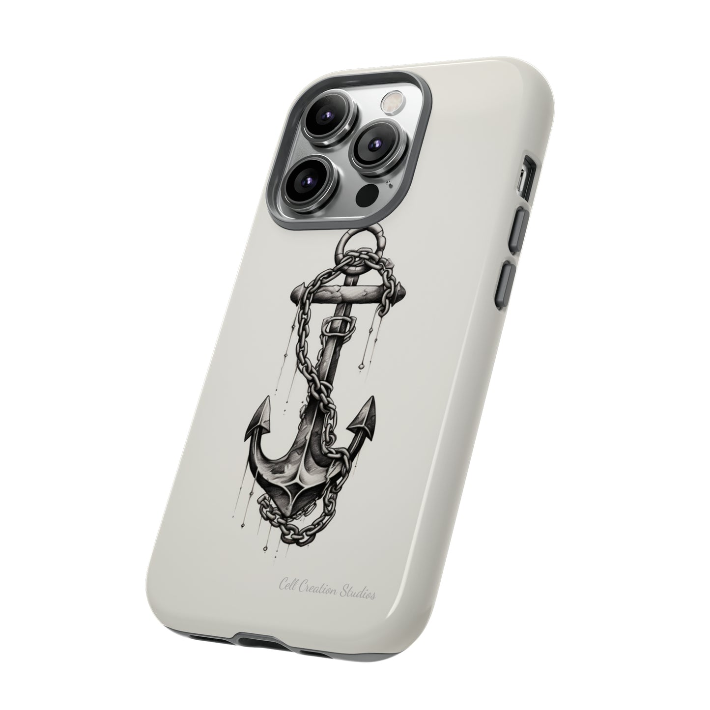 "Nautical Elegance Anchor" -Tough iPhone Cases