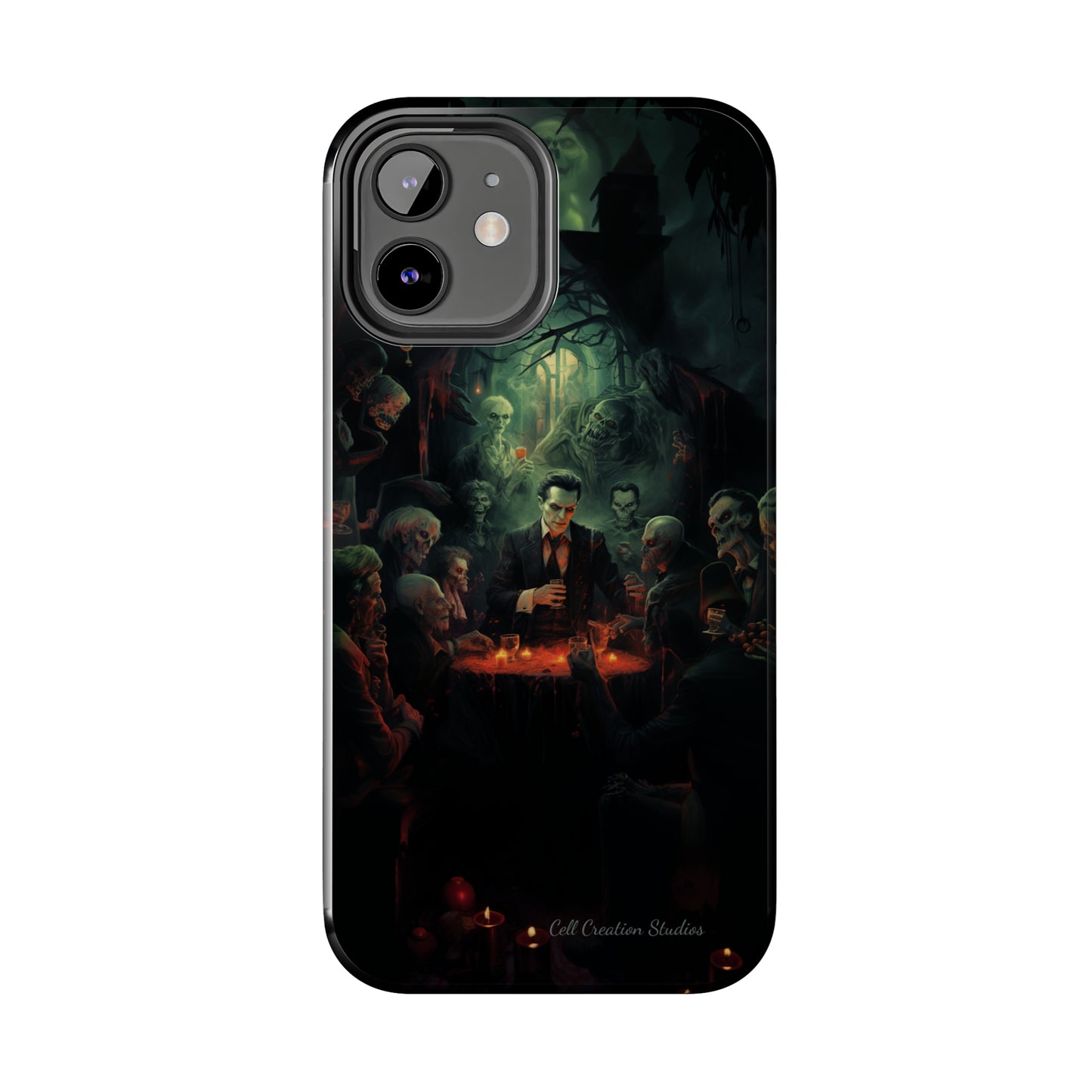 Introducing the "Ghoulish Gala" Cell Phone Case – Dracula's Halloween Soiree -Tough Phone Cases