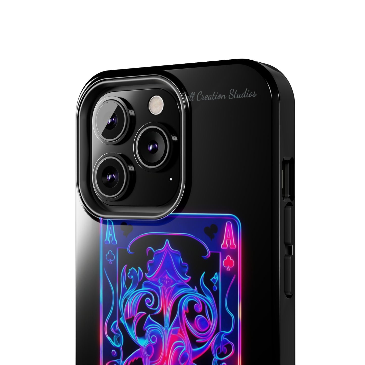 Introducing the "Neon Ace of Hearts" Cell Phone Case – Elevate Your Style with a Dazzling Card -Tough Phone Cases