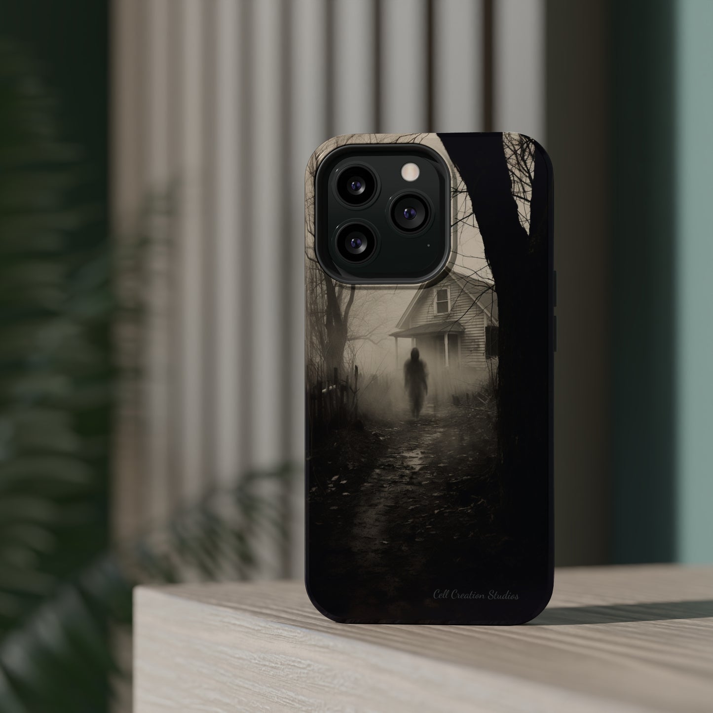 Introducing the "Ethereal Encounter" Cell Phone Case – Unveil the Mystery of the Ghostly Presence -MagSafe Tough Cases