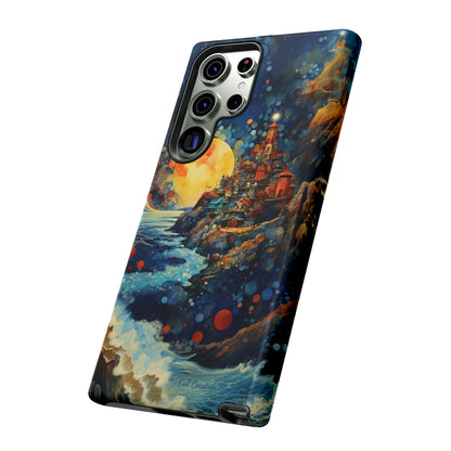 "Moonlit Coastal Vista" -Tough Samsung Phone Cases