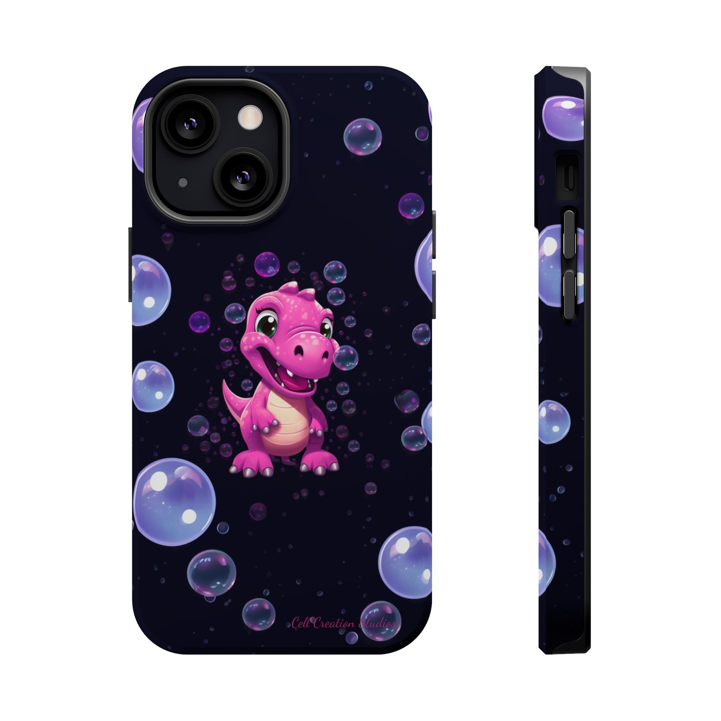 "Dino Glam" Glitter Dinosaur Phone Case -MagSafe Tough Cases