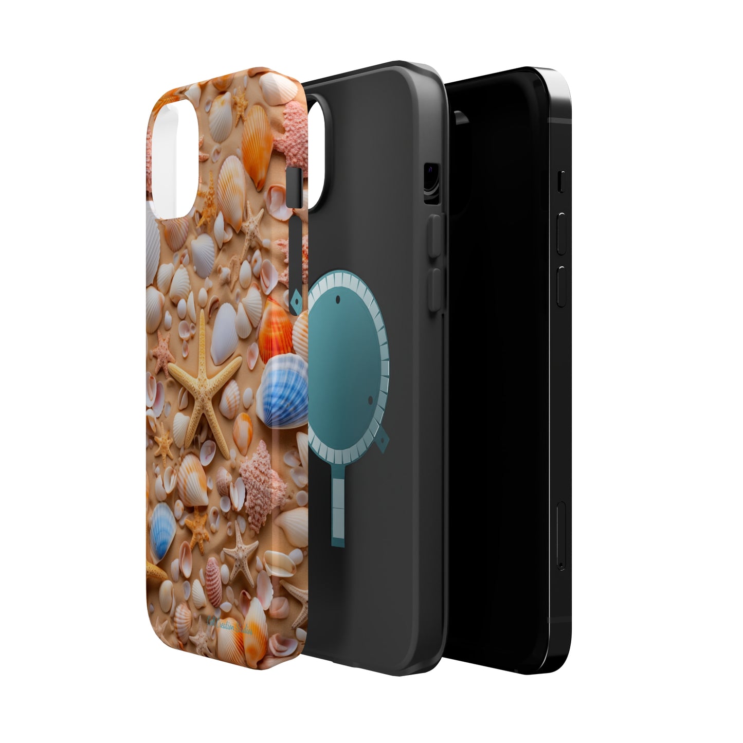 "Seaside Serenity Phone Case: Starfish and Seashells" -MagSafe Tough Cases