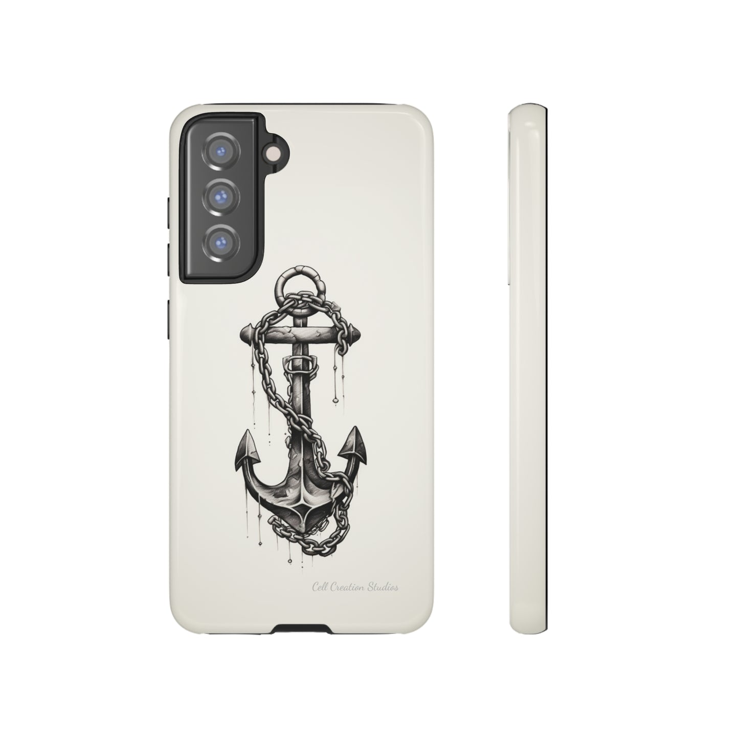 "Nautical Elegance Anchor" -Tough Samsung Phone Cases