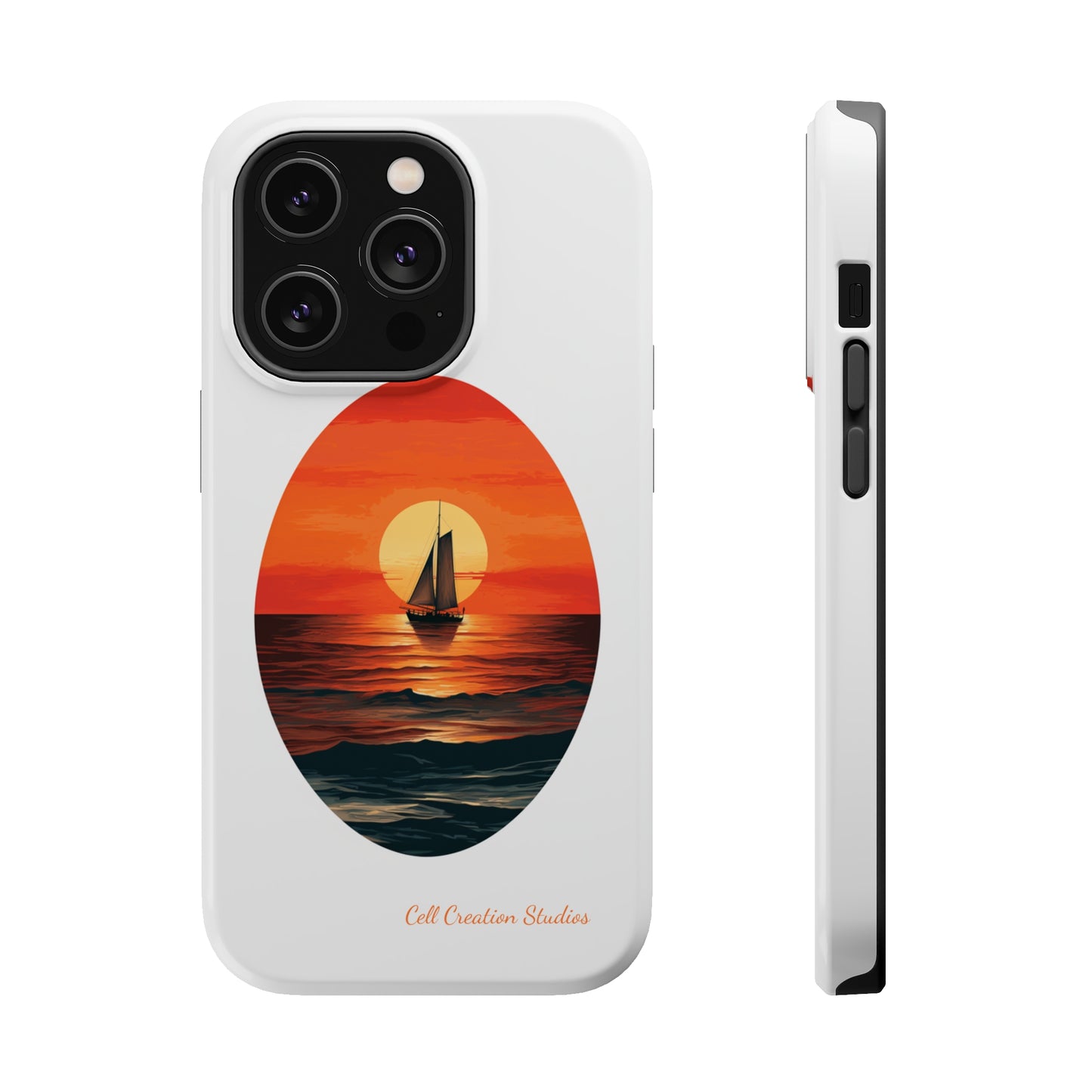 "Sailboat Sunset Serenity" -MagSafe Tough iPhone Cases