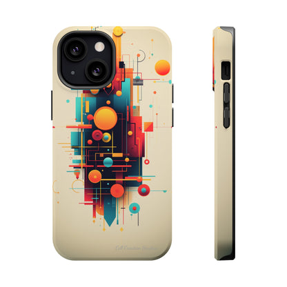 The "Colorful Geometric Pattern" Cell Phone Case- Elevate Your Phone's Look -MagSafe Tough Cases