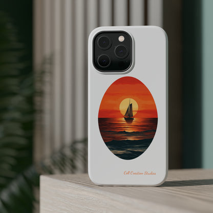 "Sailboat Sunset Serenity" -MagSafe Tough iPhone Cases