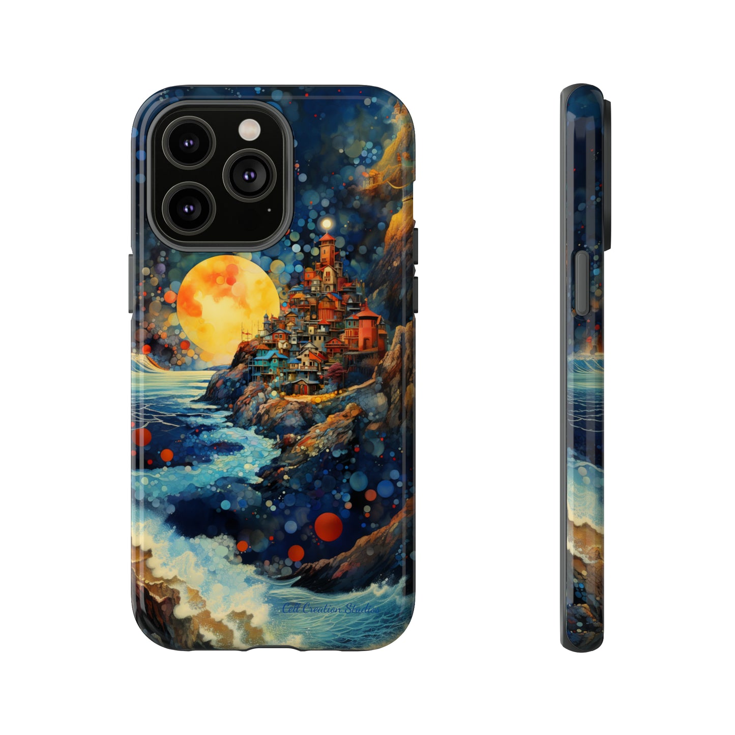 "Moonlit Coastal Vista" -Tough iPhone Cases