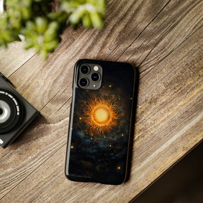 Introducing the "Celestial Sun and Stars" Cell Phone Case – Carry the Cosmos with You -Slim Phone Cases