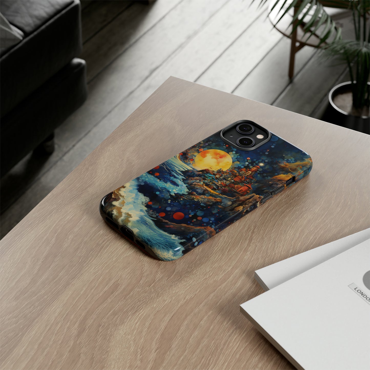 "Moonlit Coastal Vista" -Tough iPhone Cases