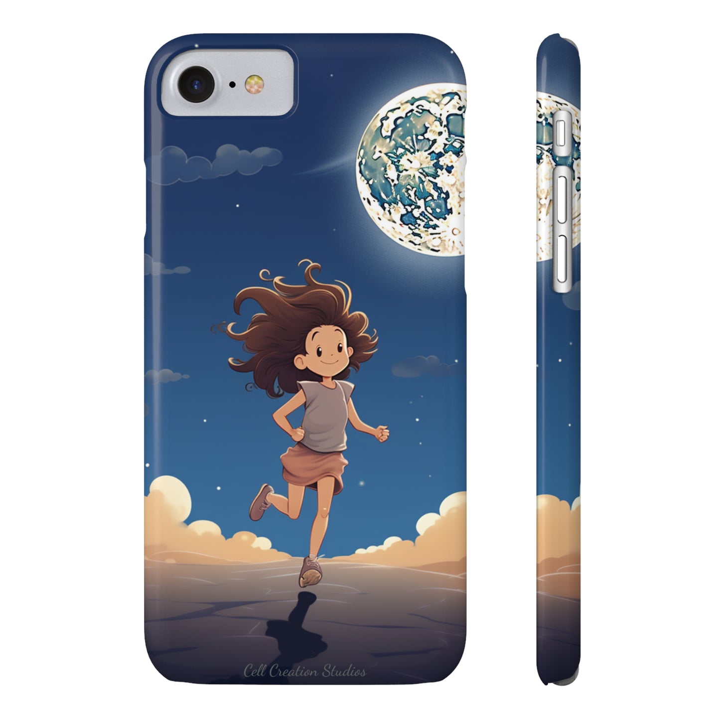 Introducing the "Moonlit Runner" Cell Phone Case – Embrace Adventure with a Captivating Moonlit Design -Slim Phone Cases