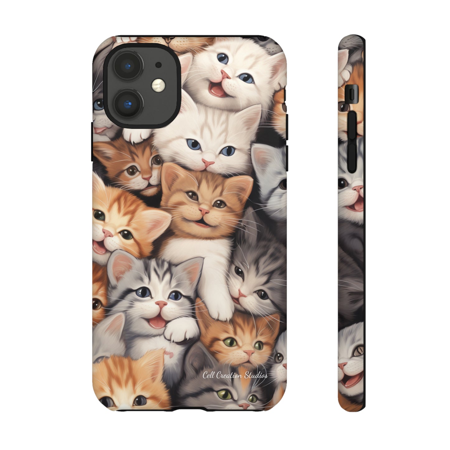 "Kitten Cuddle Haven" Phone Case -Tough Cases