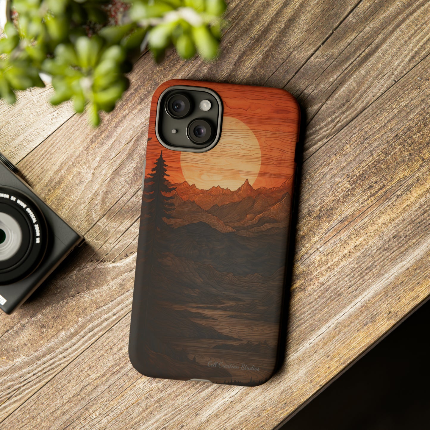 The "Sunset Mountains" Phone Case -Tough Cases