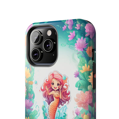 "Pink Seaflower Mermaid" -Tough iPhone Cases