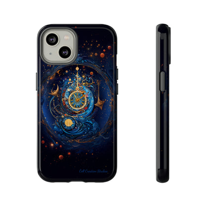 "Cosmic Clock Elegance" -Tough iPhone Cases