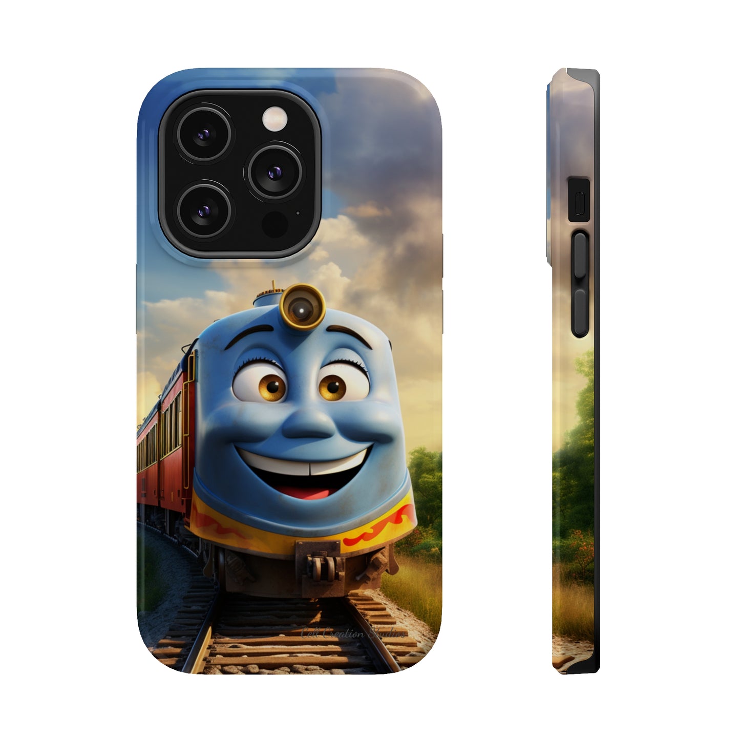 The "Smiling Blue Train" Phone Case -MagSafe Tough Cases