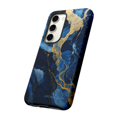 "Azure Elegance Marble" -Tough Samsung Cases