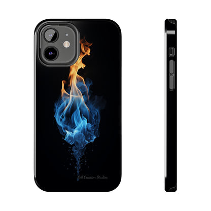 "Elegant Blue and Orange Flame" Phone Case: Ignite Your Style -Tough Phone Cases