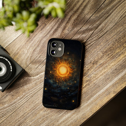 Introducing the "Celestial Sun and Stars" Cell Phone Case – Carry the Cosmos with You -Slim Phone Cases