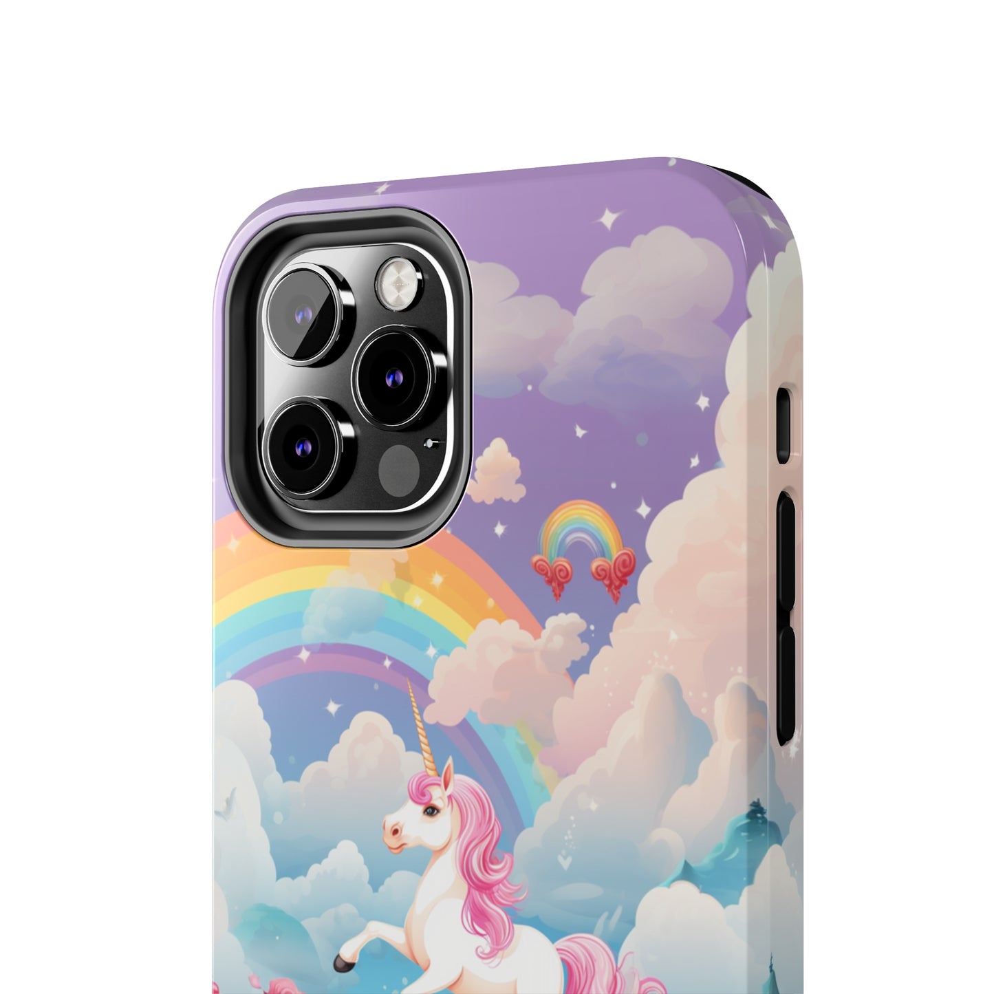 Introducing the "Floral Enchantment" Cell Phone Case – Embrace Your Imagination with a Unicorn in a Field of Flowers -Tough Phone Cases