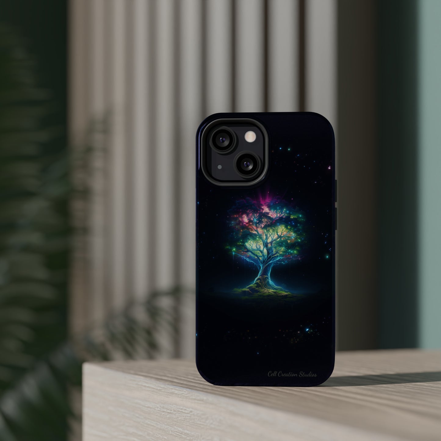 Introducing the "Holographic Tree of Life" Cell Phone Case – A Visionary Blend of Art and Technology -MagSafe Tough Cases