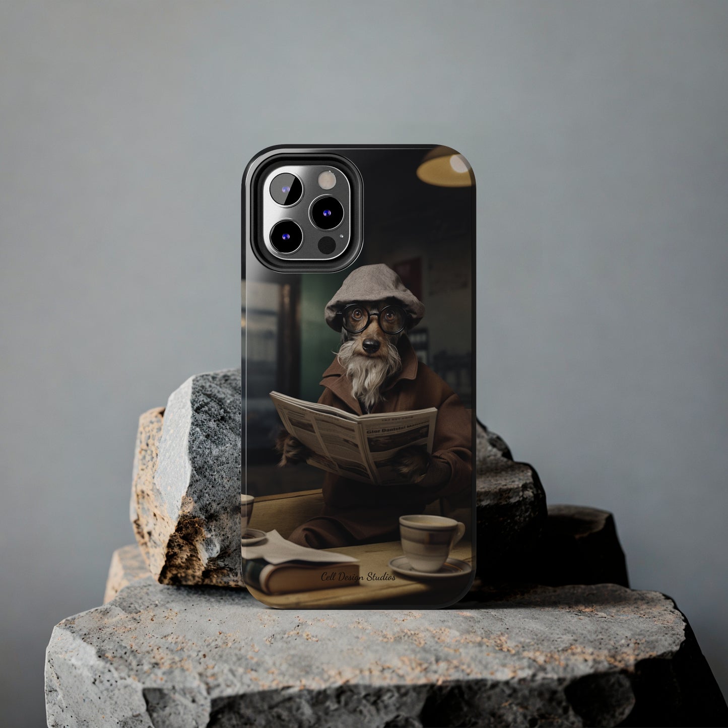 Introducing the "Canine Scholar" Cell Phone Case – Where Canine Meets Wisdom. -Tough Phone Cases