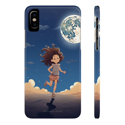 Introducing the "Moonlit Runner" Cell Phone Case – Embrace Adventure with a Captivating Moonlit Design -Slim Phone Cases