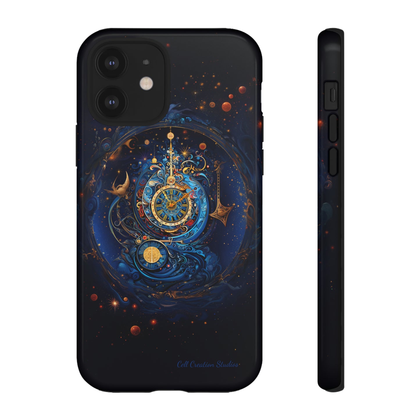 "Cosmic Clock Elegance" -Tough iPhone Cases