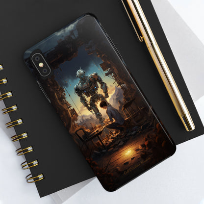 Introducing the "Mechanical Bond" Cell Phone Case – Witness a Captivating Moment of Giant Robot and Boy -Tough Phone Cases