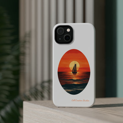 "Sailboat Sunset Serenity" -MagSafe Tough iPhone Cases