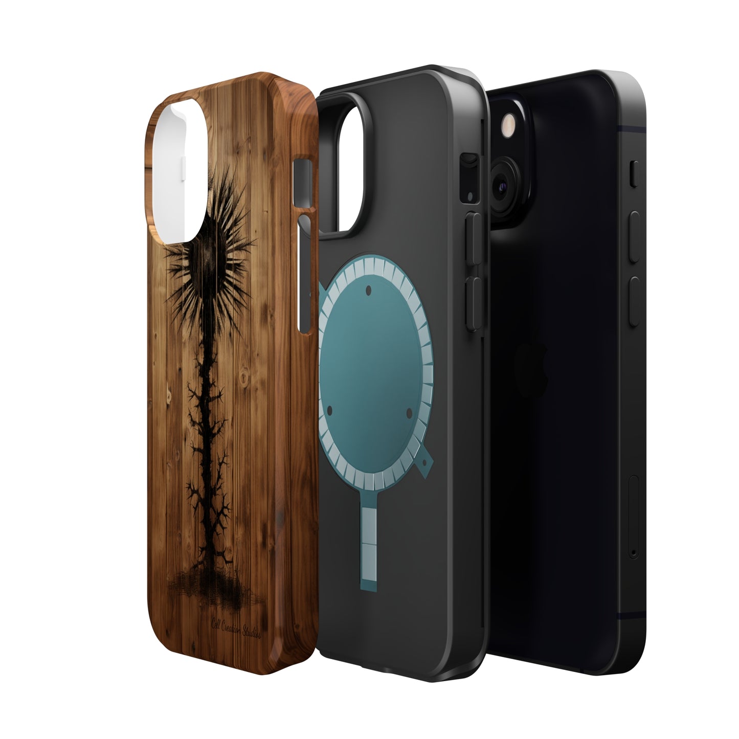 "Desert Plant on Wood Themed Phone Case: Embrace Nature's Beauty" -MagSafe Tough Cases