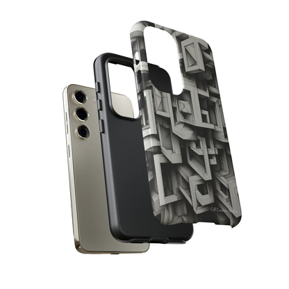 The "Geometric Right Angles" Cell Phone Case -Experience Sleek Simplicity-Tough Phone Cases-Tough Cases