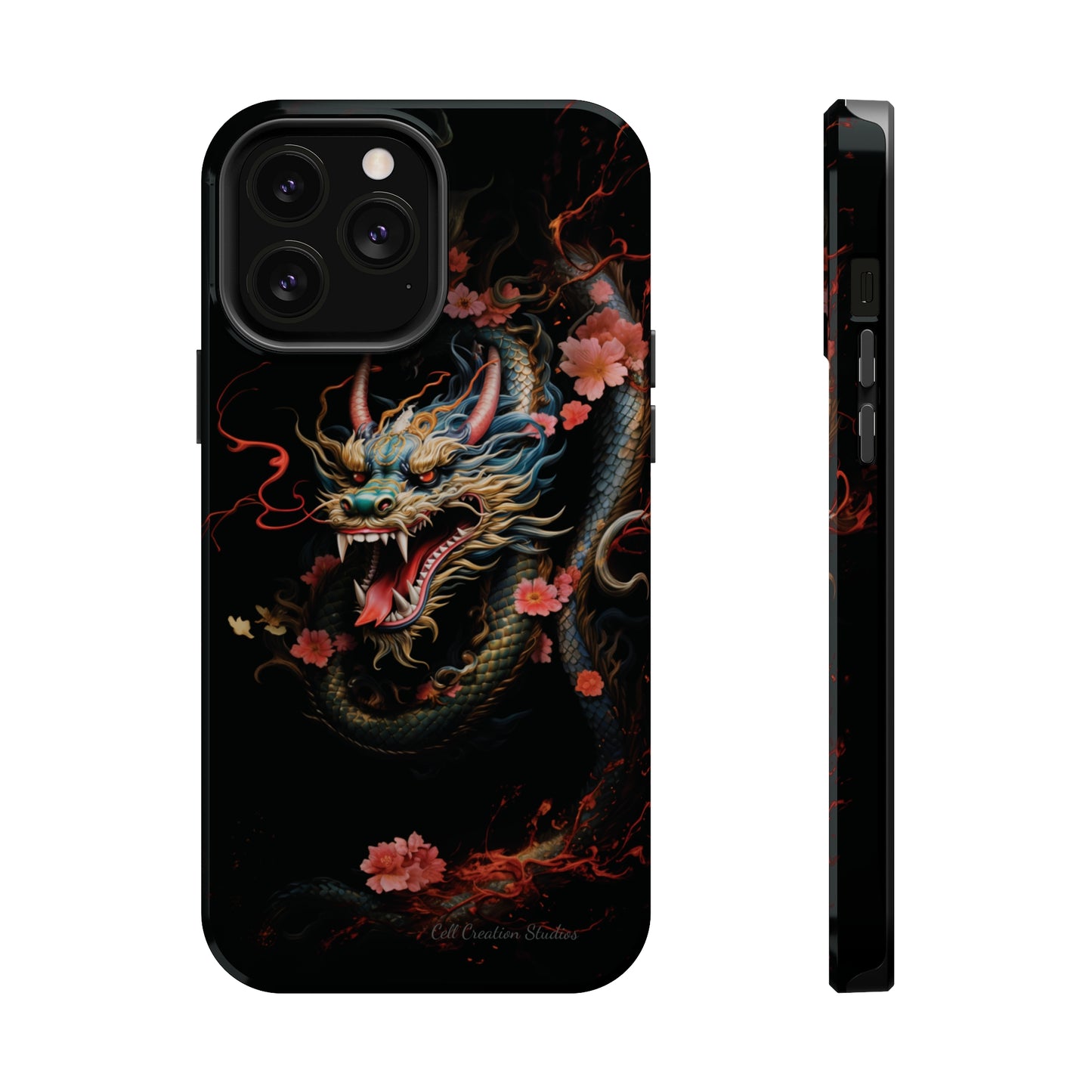 Introducing the "Mystical Japanese Dragon" Cell Phone Case – Unleash the Dragon's Power -MagSafe Tough Cases