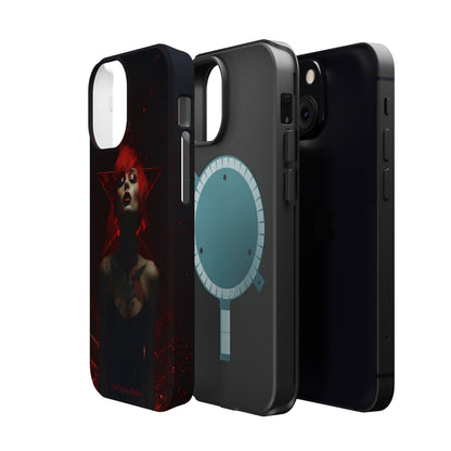 Introducing the "Inked Flame" Cell Phone Case – Embrace Fiery Elegance with a Tattooed Red-Headed Beauty -MagSafe Tough Cases