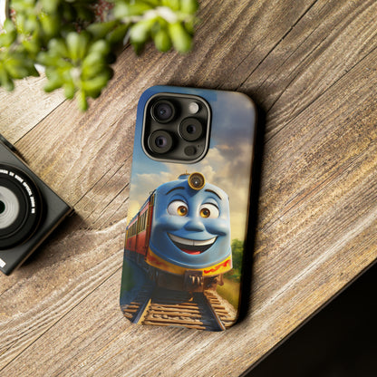 The "Smiling Blue Train" Phone Case -Tough Cases