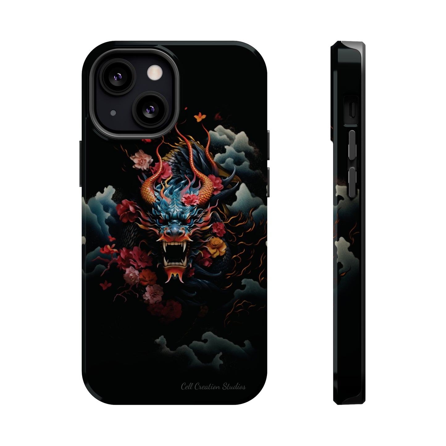 Introducing the "Japanese Dragon Majesty" Cell Phone Case – Embrace the Legend in Style -MagSafe Tough Cases