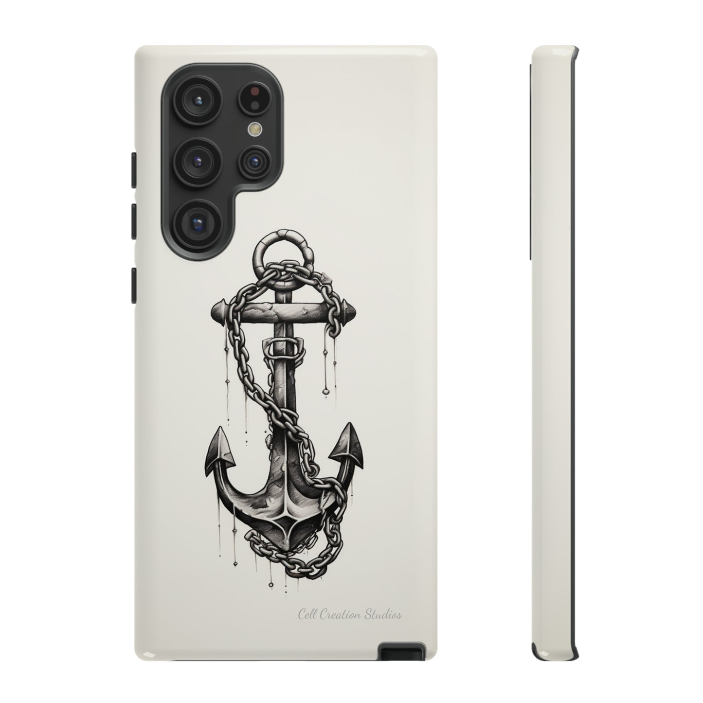 "Nautical Elegance Anchor" -Tough Samsung Phone Cases