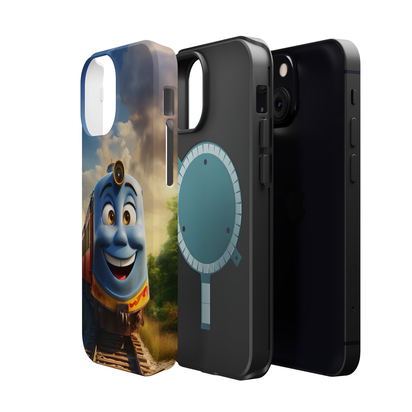 The "Smiling Blue Train" Phone Case -MagSafe Tough Cases