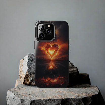 Introducing the "Flaming Heart" Cell Phone Case – Ignite Your Passion! -Tough Phone Cases