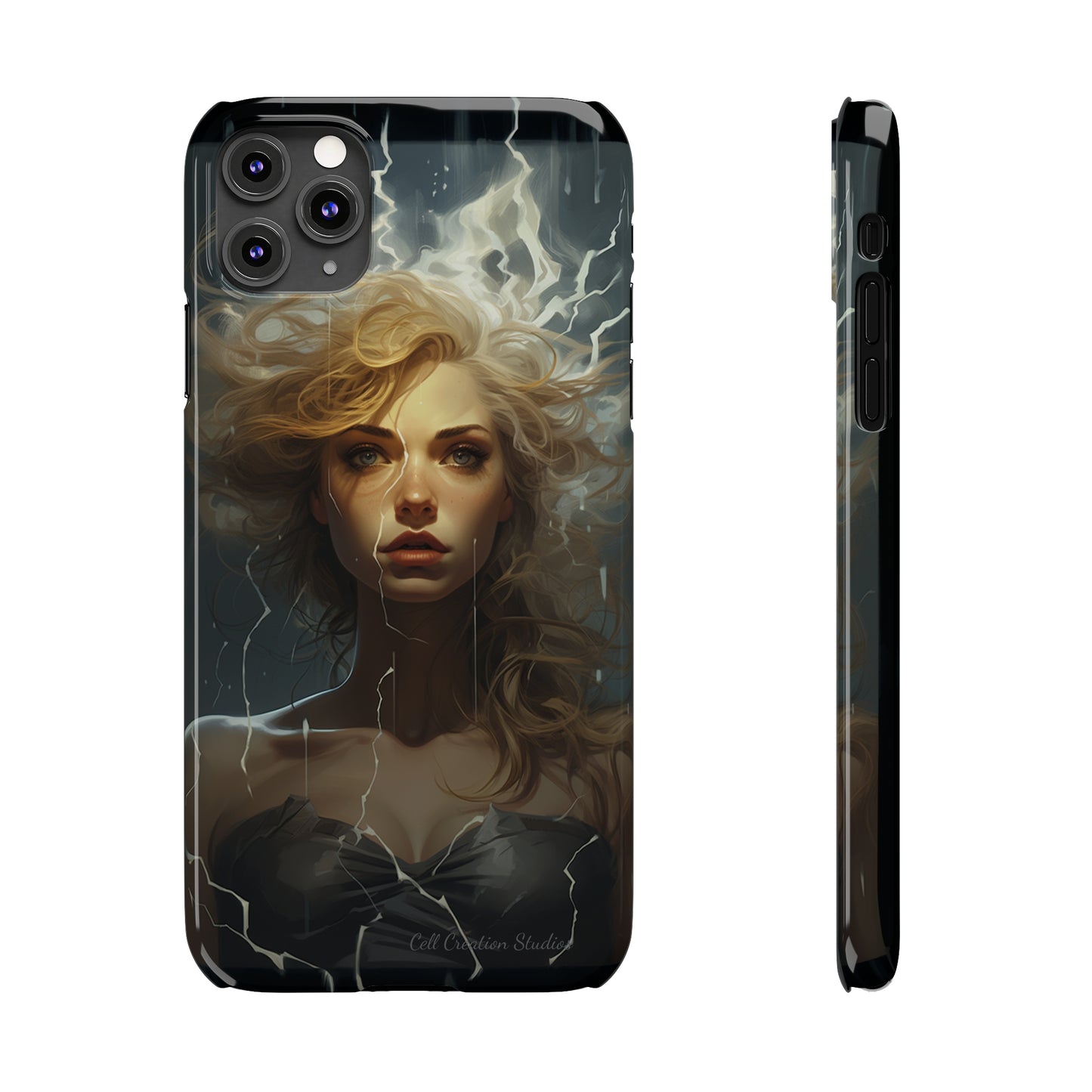 Introducing the "Electrifying Beauty" Cell Phone Case – Sparks of Style and Power -Slim Phone Cases