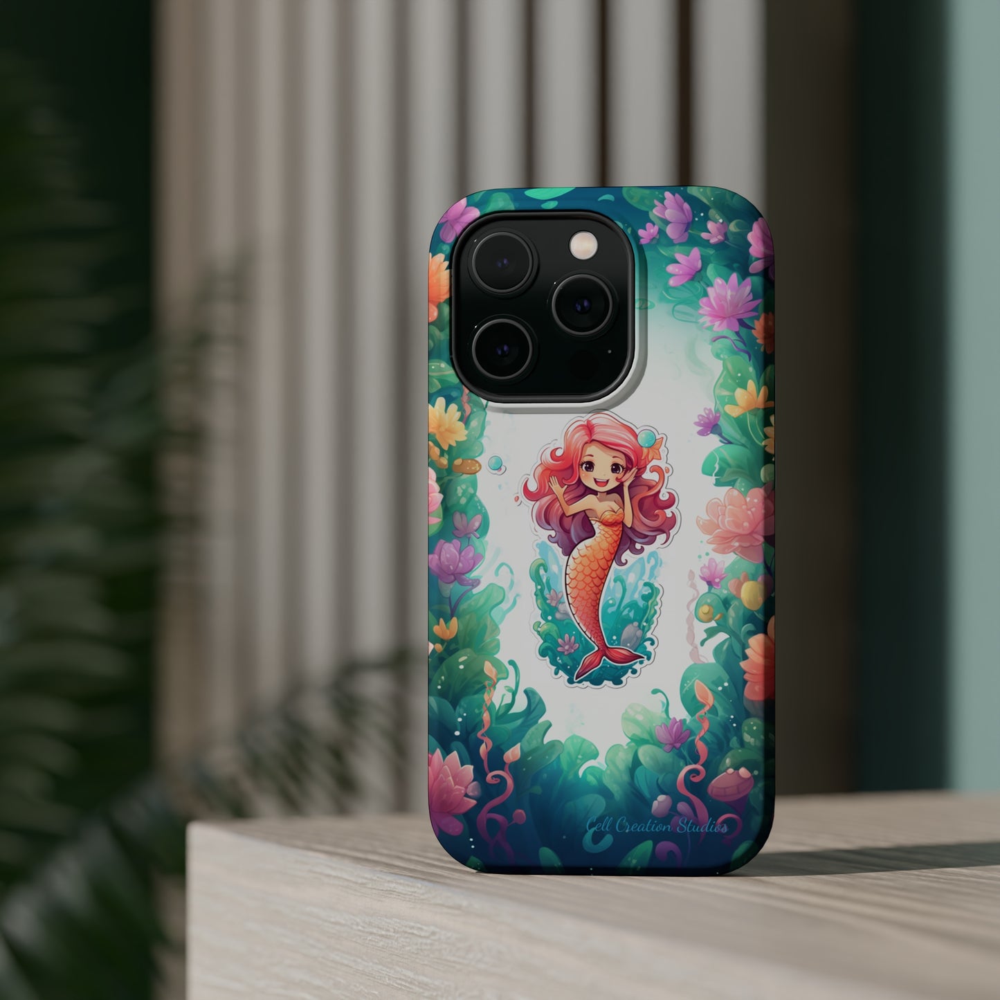 "Pink Seaflower Mermaid" -MagSafe Tough iPhone Cases