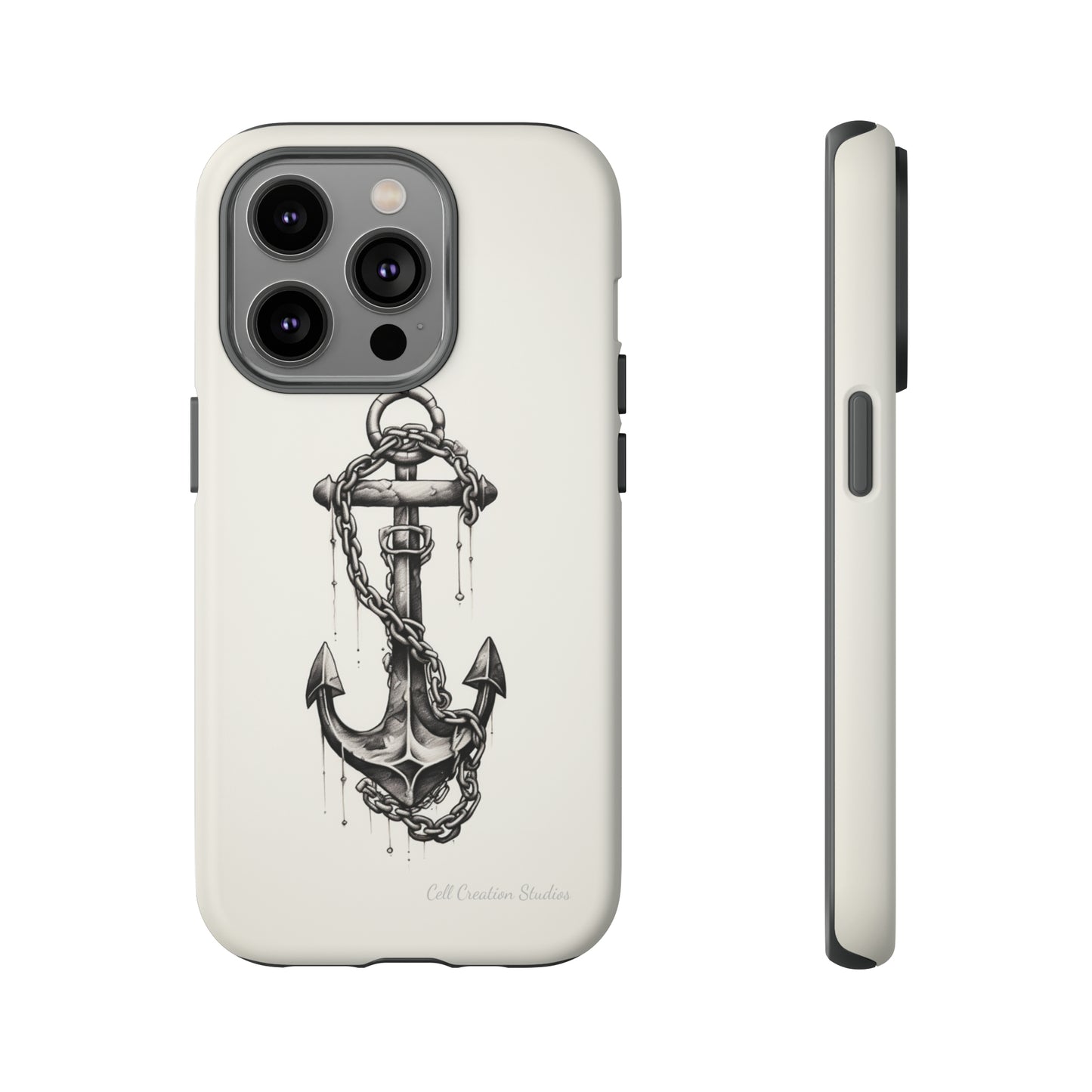 "Nautical Elegance Anchor" -Tough iPhone Cases