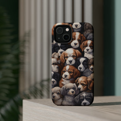 "Puppy Pile" Cuddles Phone Case -MagSafe Tough Cases