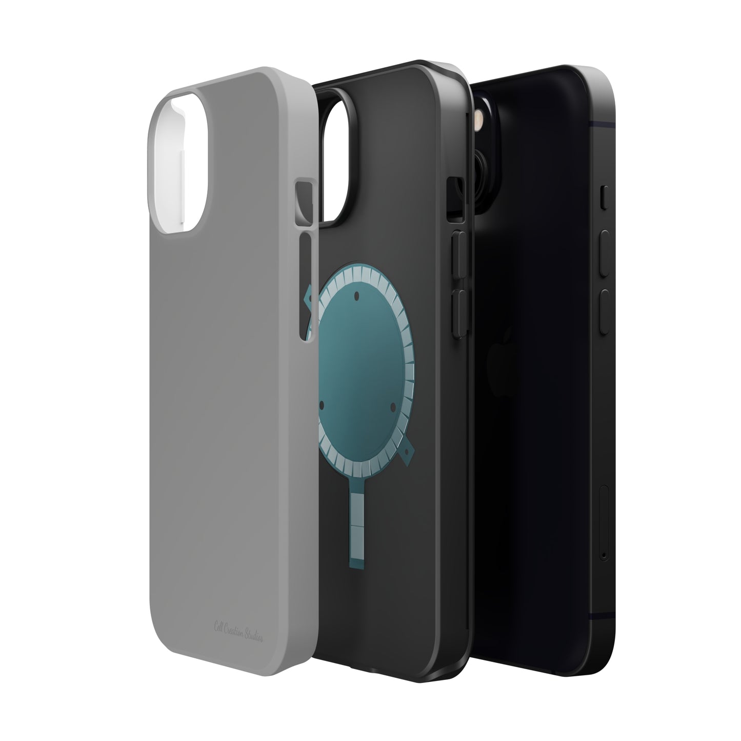 "Sleek Silver Essence" -MagSafe Tough iPhone Cases