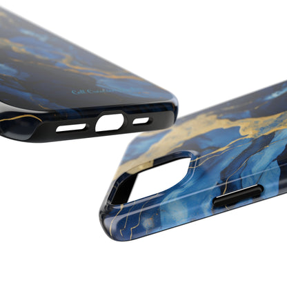 "Azure Elegance Marble" -Tough iPhone Cases