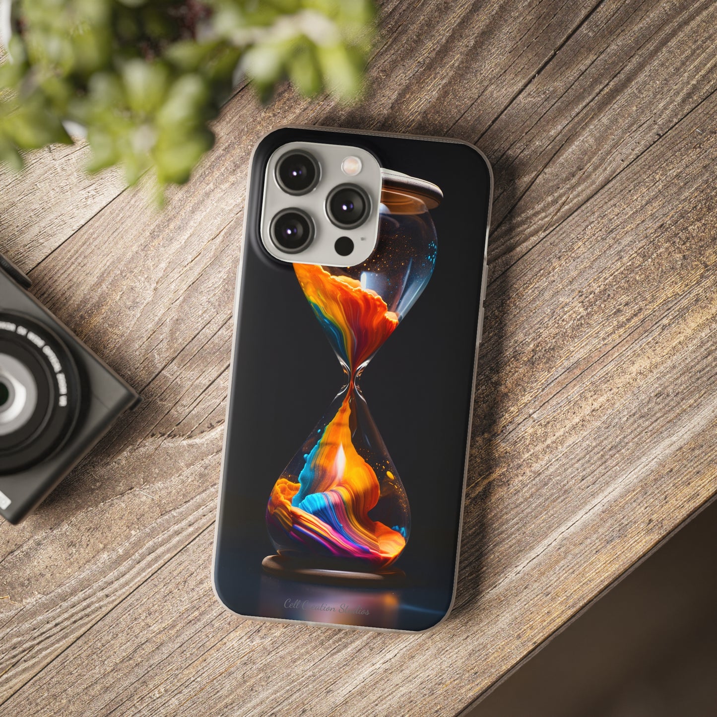 Introducing the "Vibrant Sands of Time" Cell Phone Case – Embrace the Beauty of Colorful Hourglass Design -Flexi Cases