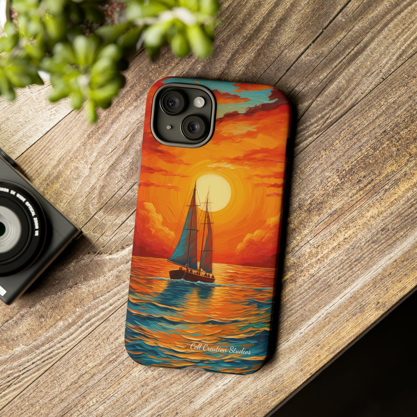 "Sailboat Sunset" - Tough iPhone Cases