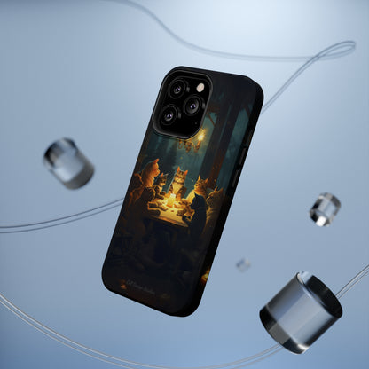 Introducing the "Paws & Whiskers Soirée" Cell Phone Case – A Feast of Friendship Under the Stars! -MagSafe Tough Cases